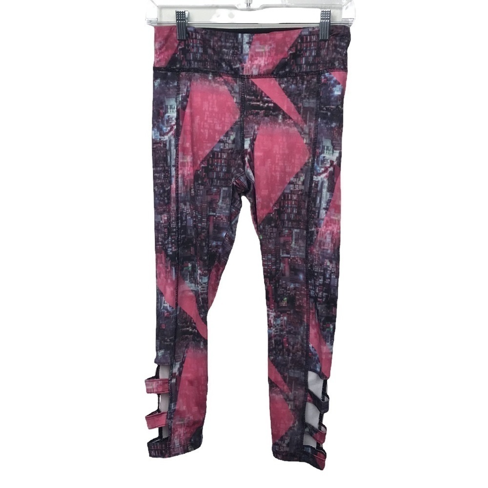 Vogo Pink Multicolored Athletic Leggings Approx Small